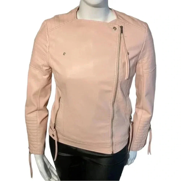 SIMPLY Styled by Sears - Pink Faux Leather Jacket. - Picture 8 of 10